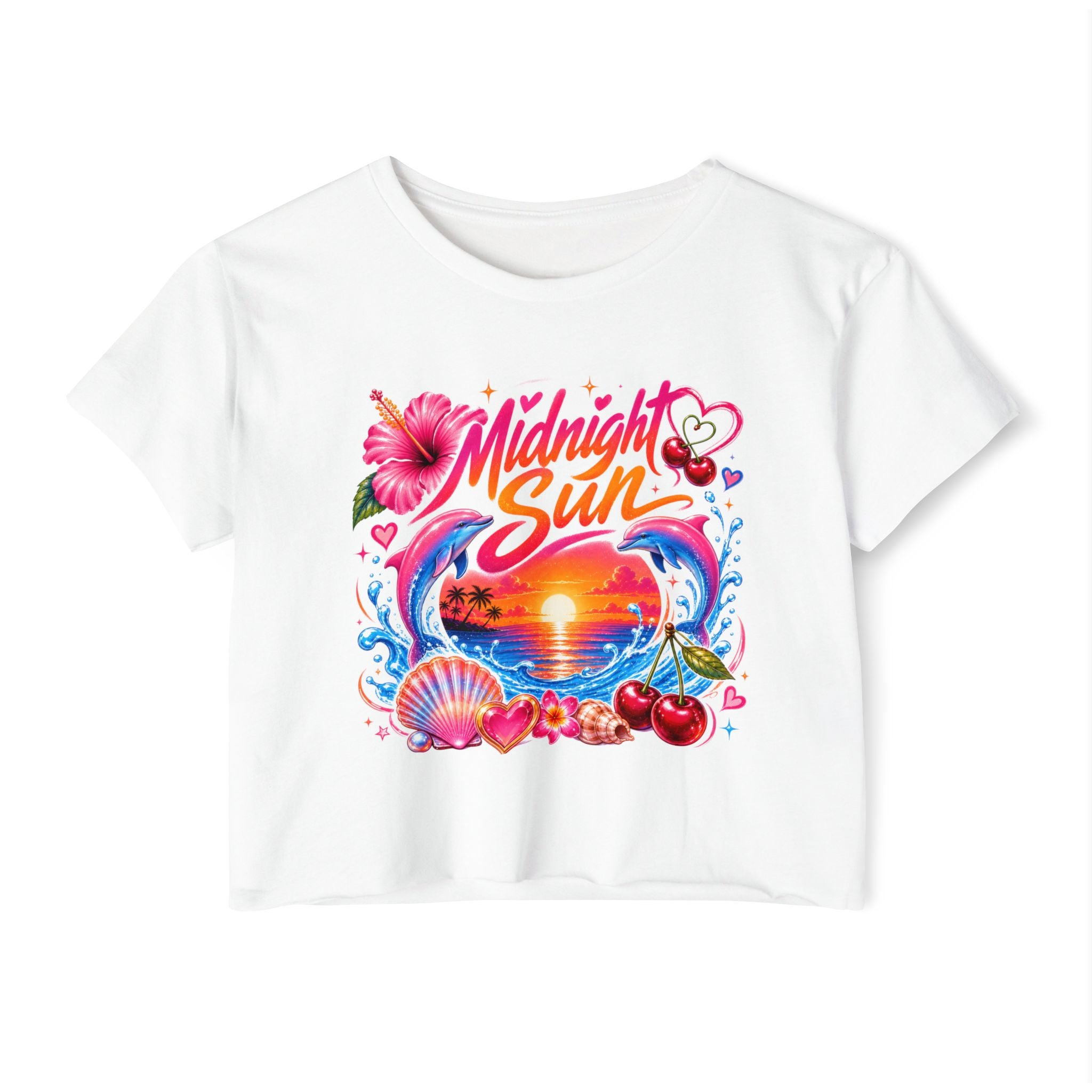 Midnight Sun Crop Top — Graphic Tee