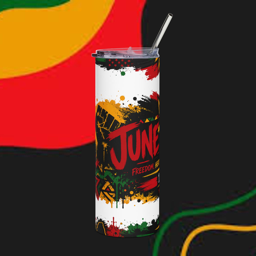 Juneteenth Stainless Steel Tumbler — 20oz Cup
