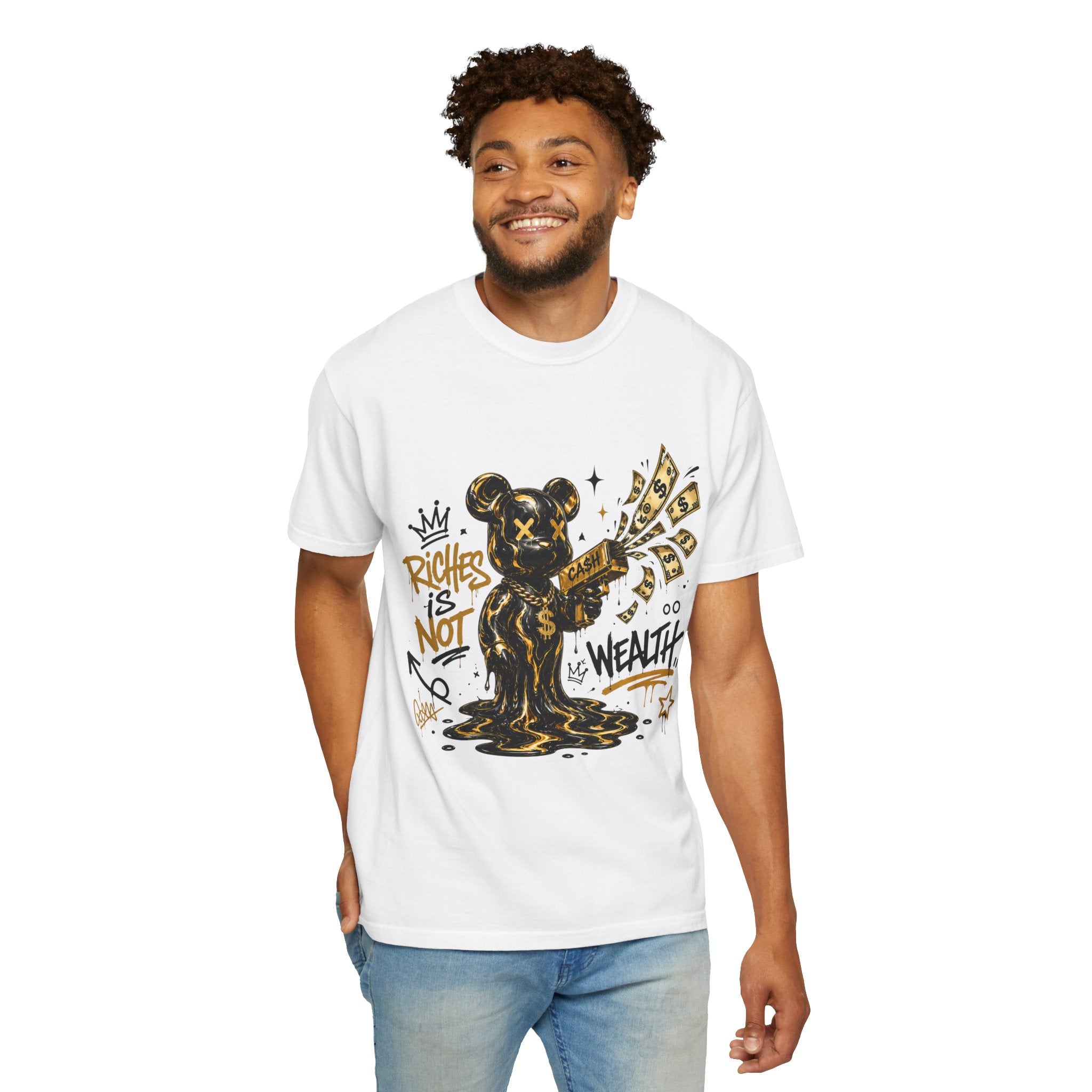 Riches Is Not Wealth Bear - Graphic T-Shirt
