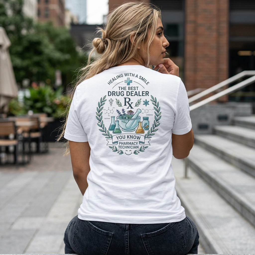 Pharmacy Technician T-Shirt — "The Best Drug Dealer"