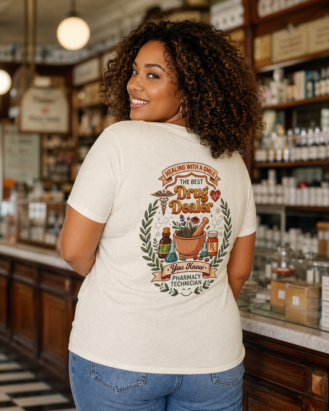 Pharmacy Technician T-Shirt 2 — "The Best Drug Dealer"