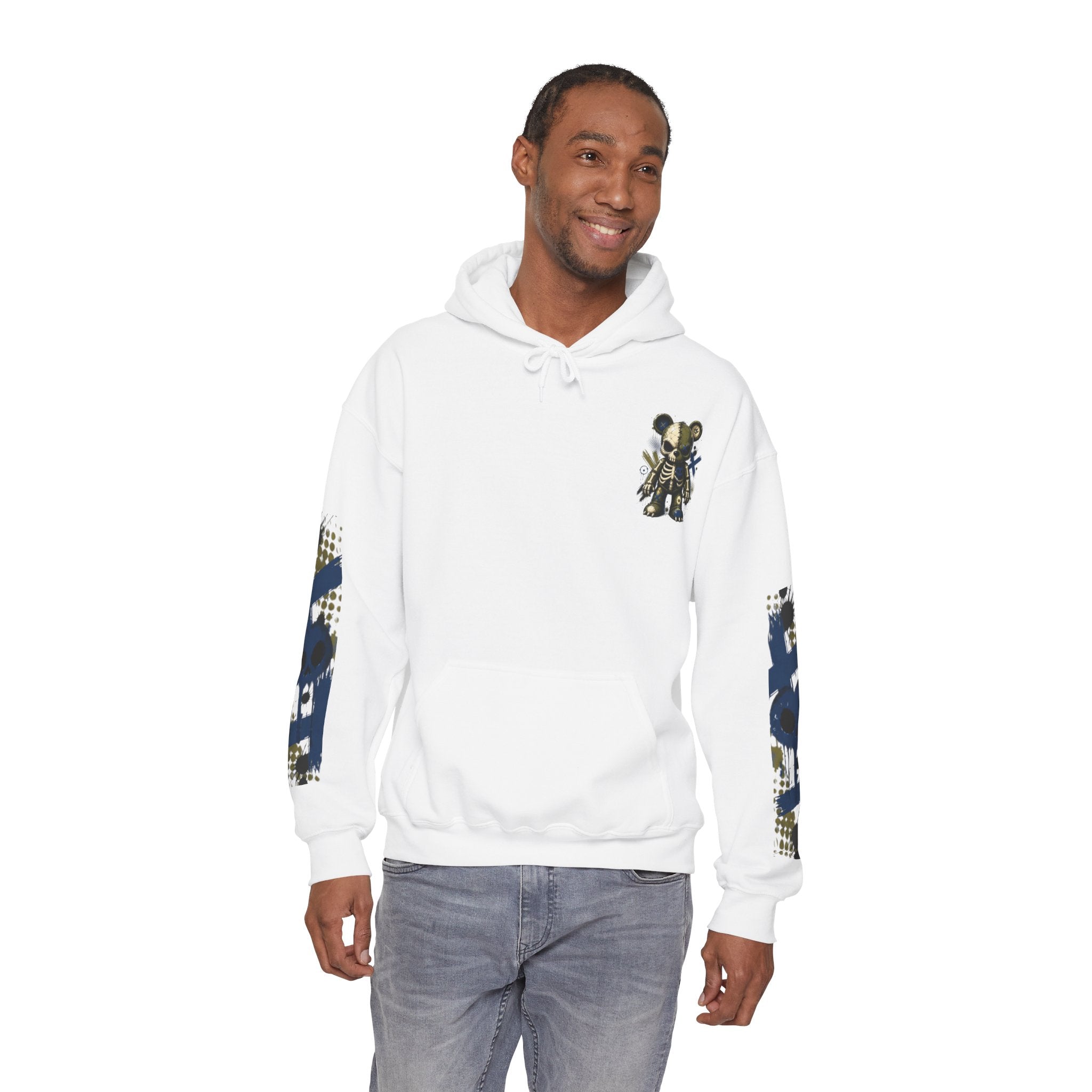 Skeleton Bear Graphic Hoodie