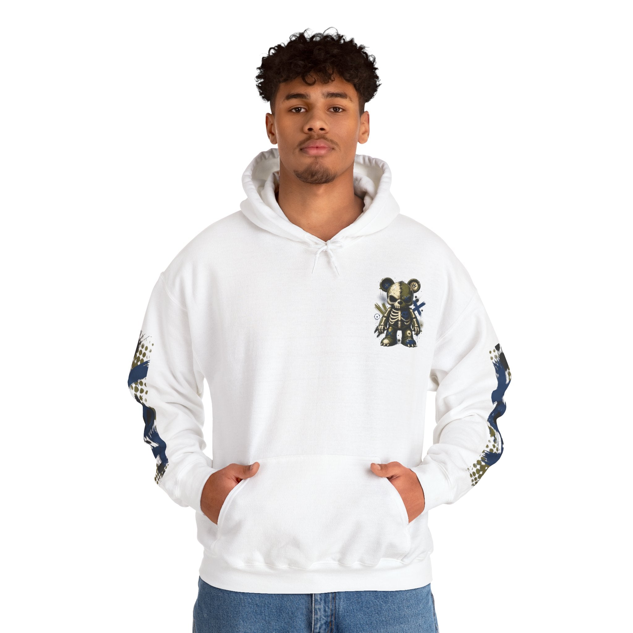Skeleton Bear Graphic Hoodie